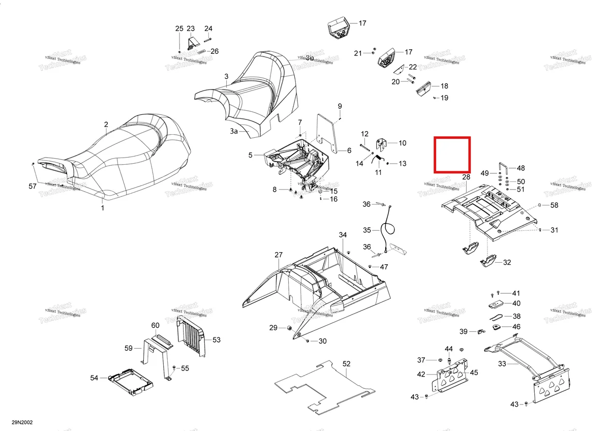 Деталь 510006208 на схеме узла 2020 Ski-Doo EXPEDITION SWT 900 ACE Seat - Main Section