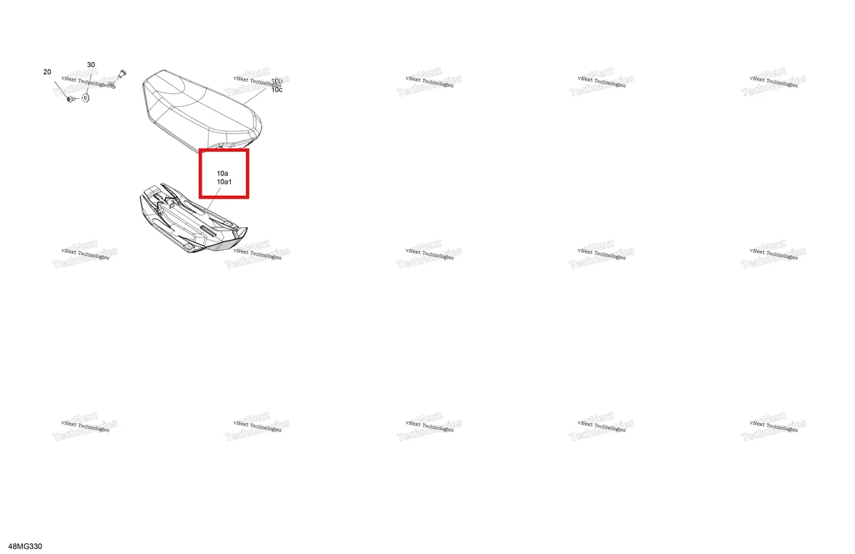 Деталь 510006595 на схеме узла 2027 Ski-Doo SUMMIT - NEO - 600 EFI - TWVA - Deep Black - 14X146X1.6CF Track Body - Seat