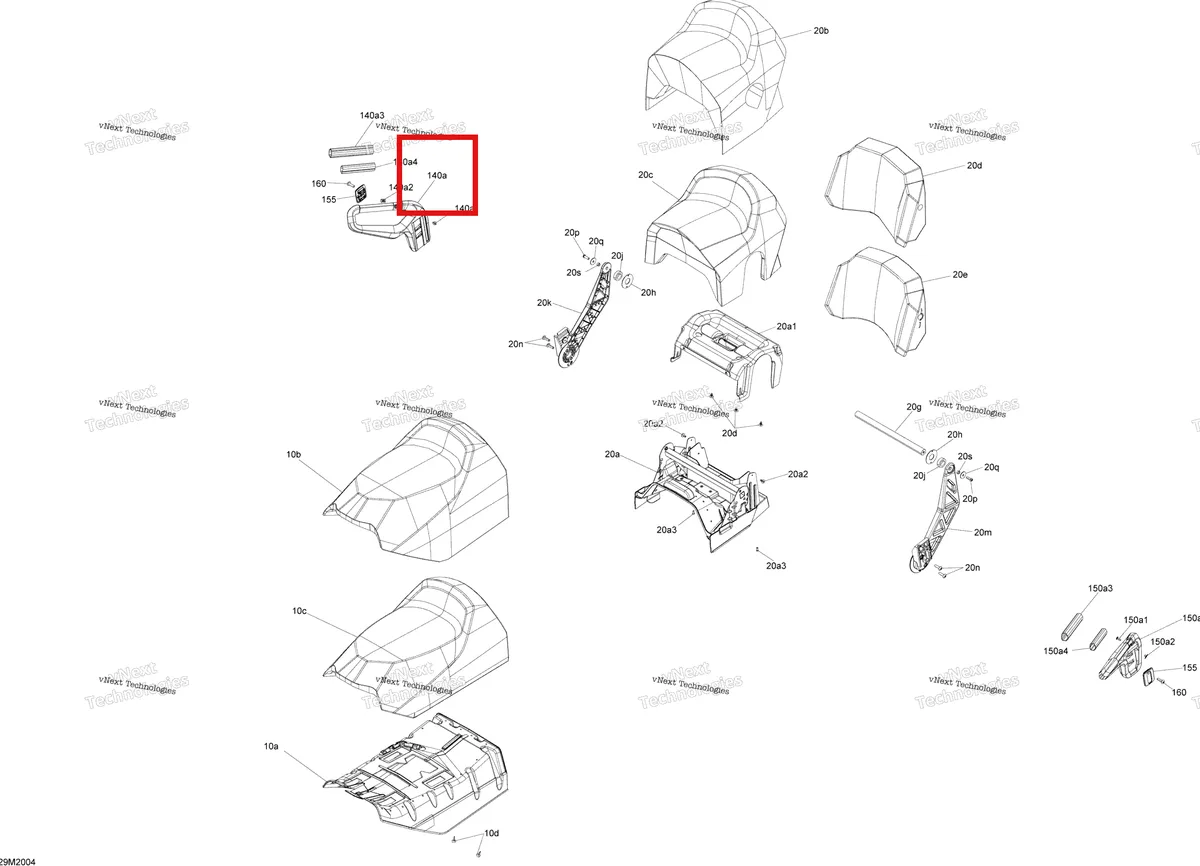 Деталь 510006714 на схеме узла 2020 Ski-Doo EXPEDITION SPORT 550F Seat