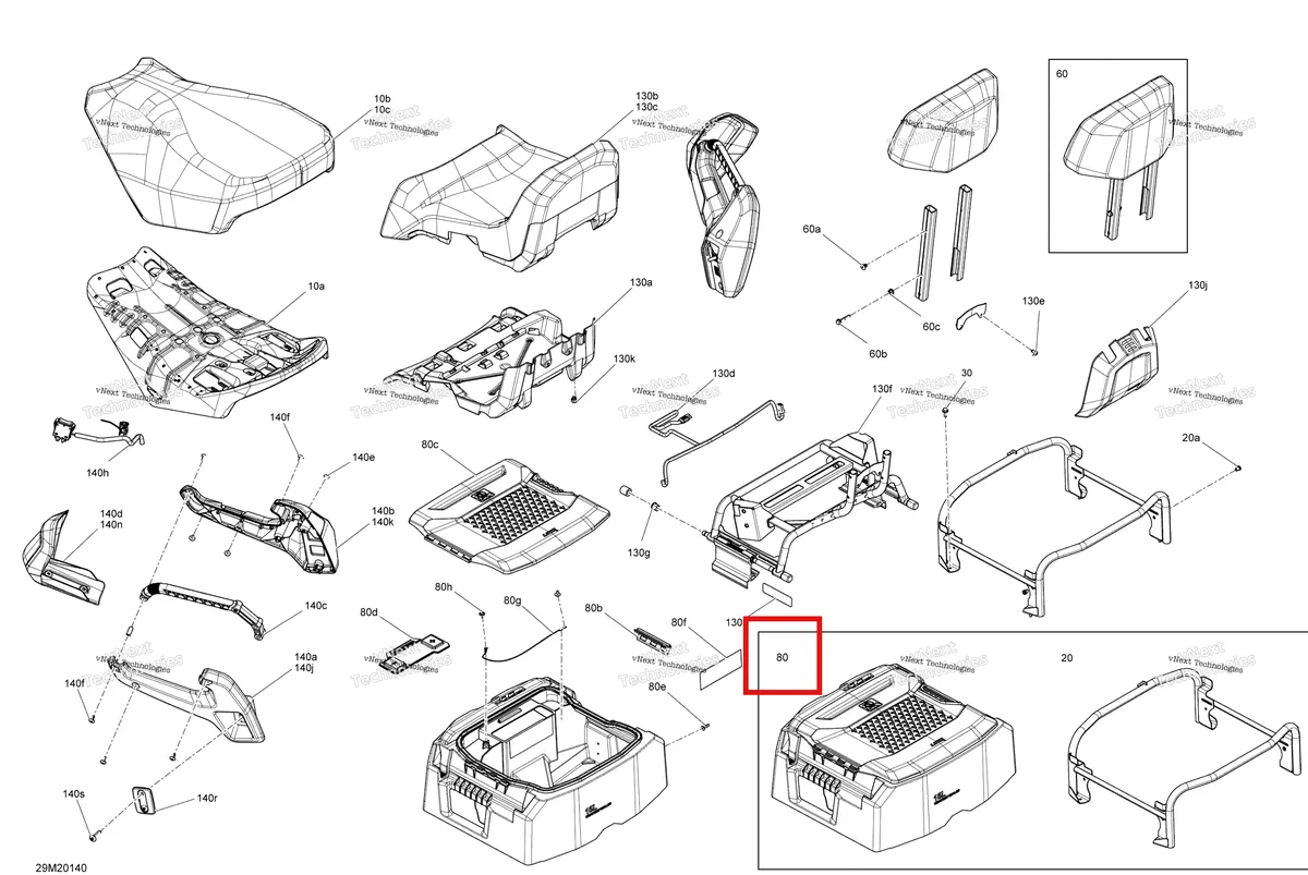 Деталь 510006816 на схеме узла 2020 Ski-Doo EXPEDITION LE/SE 600R E-TEC Seat - Main Section - Le - Se