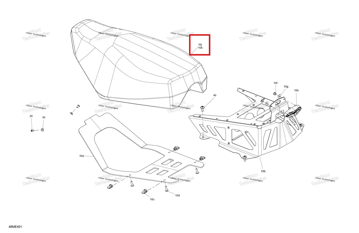 Деталь 510006990 на схеме узла 2025 Ski-Doo MXZ - RACING - 600 RS - BMSA - Neo Yellow Body - Seat