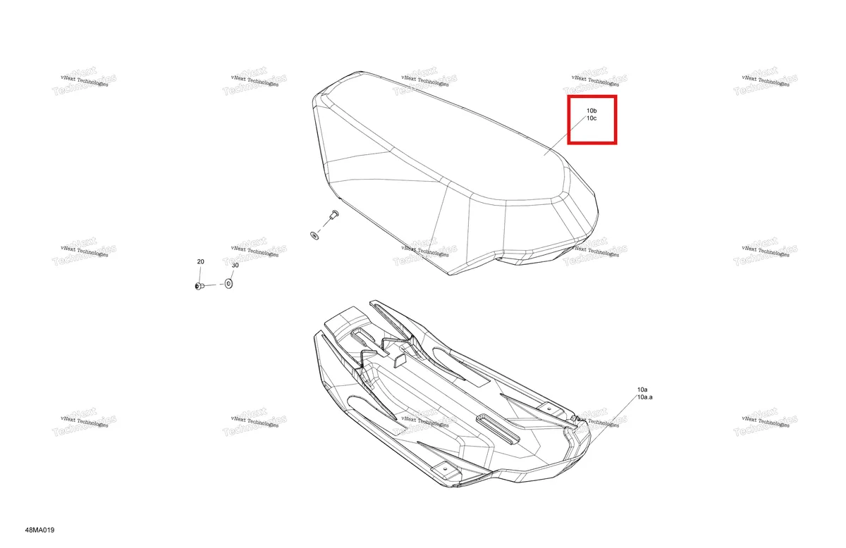 Деталь 510007084 на схеме узла 2021 Ski-Doo SUMMIT 850 E-TEC - X Body - Seat