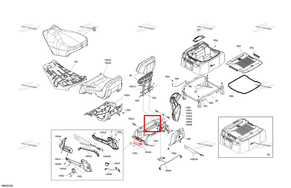 Деталь 510007142 на схеме узла 2027 Ski-Doo EXPEDITION - LE - 600R E-TEC - ABVA - Neo Yellow - 20X154X1.5CSS Track Body - Seat