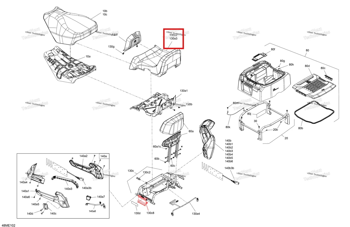 Деталь 510007896 на схеме узла 2025 Ski-Doo EXPEDITION - 900 ACE TURBO R - LE - AWSE - Catalyst Gray - 154X20X1.5CST Track Body - Seat
