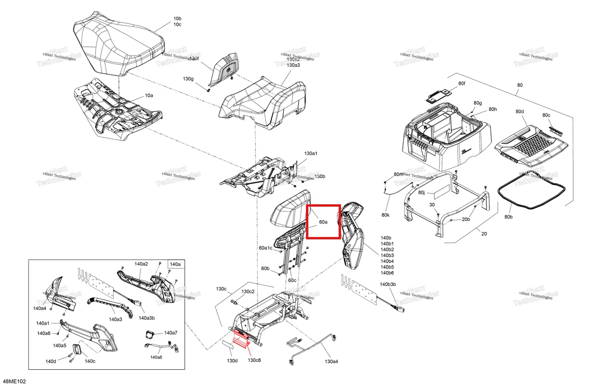Деталь 510007961 на схеме узла 2025 Ski-Doo EXPEDITION - 900 ACE TURBO R - LE - AWSE - Catalyst Gray - 154X20X1.5CST Track Body - Seat
