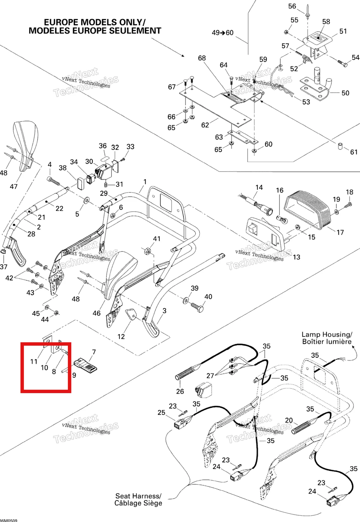Деталь 511000226 на схеме узла 2005 Ski-Doo Legend V-1000 Luggage Rack