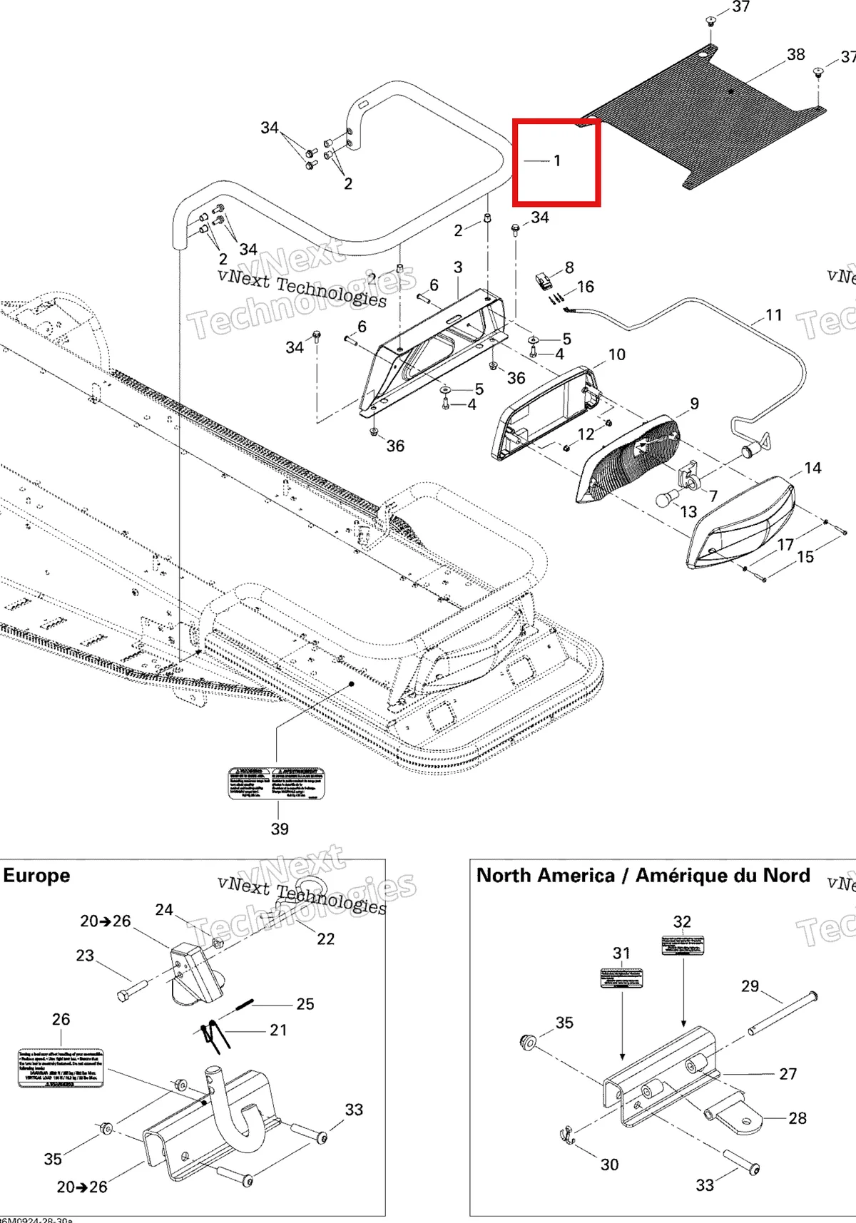 Деталь 511000422 (Багажник) на схеме узла 2009 Ski-Doo Skandic Tundra Luggage Rack