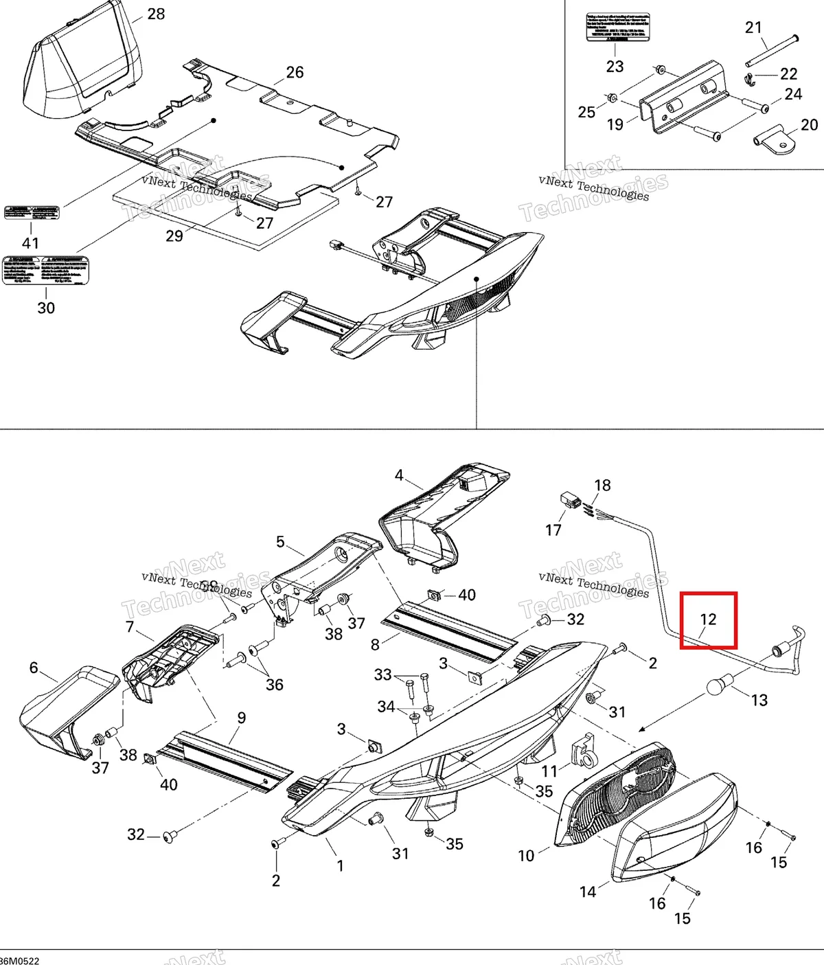 Деталь 511000428 на схеме узла 2005 Ski-Doo Expedition 550F Luggage Rack