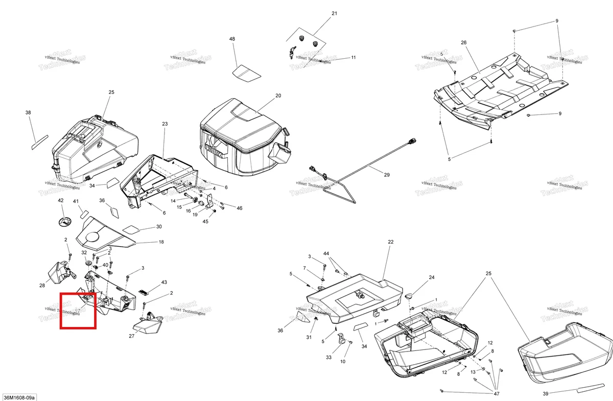Деталь 511000530 на схеме узла 2016 Ski-Doo GRAND TOURING - 2-STROKE Luggage Rack
