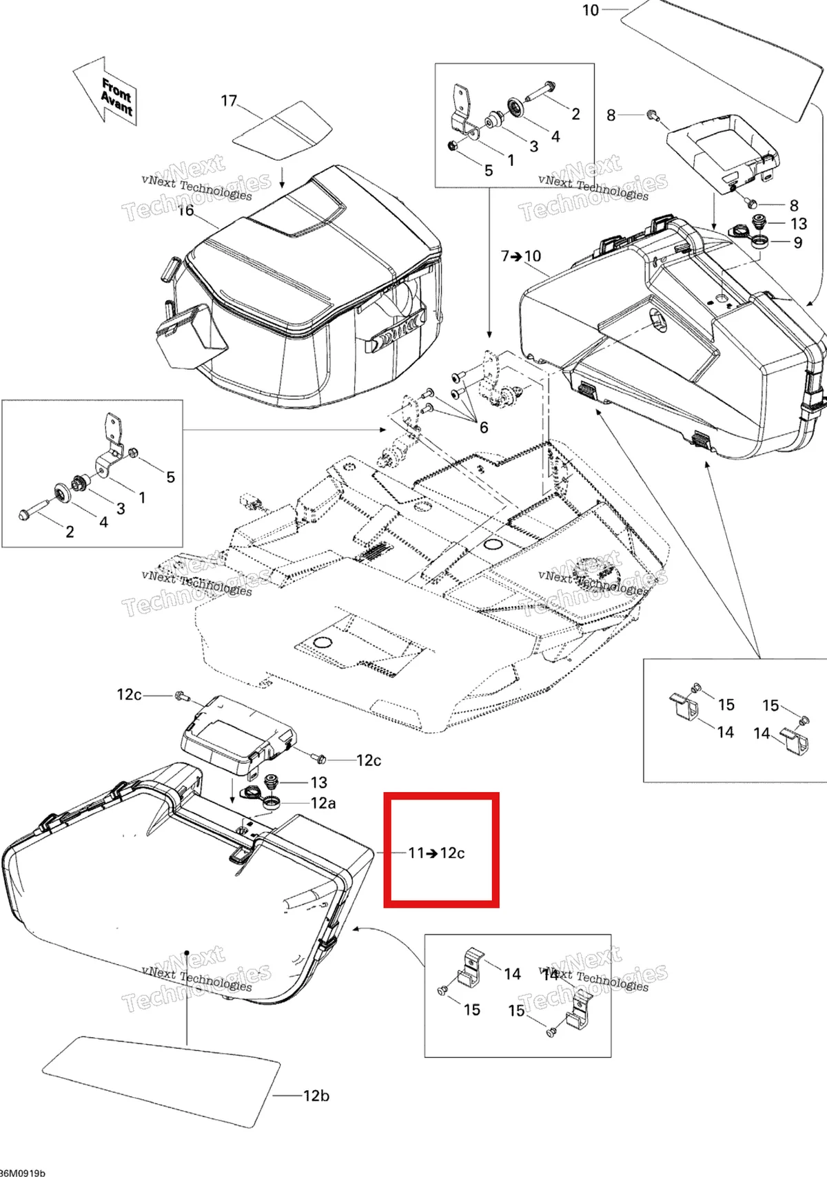 Деталь 511000534 на схеме узла 2009 Ski-Doo GTX SE 1200 4-TEC Luggage Rack
