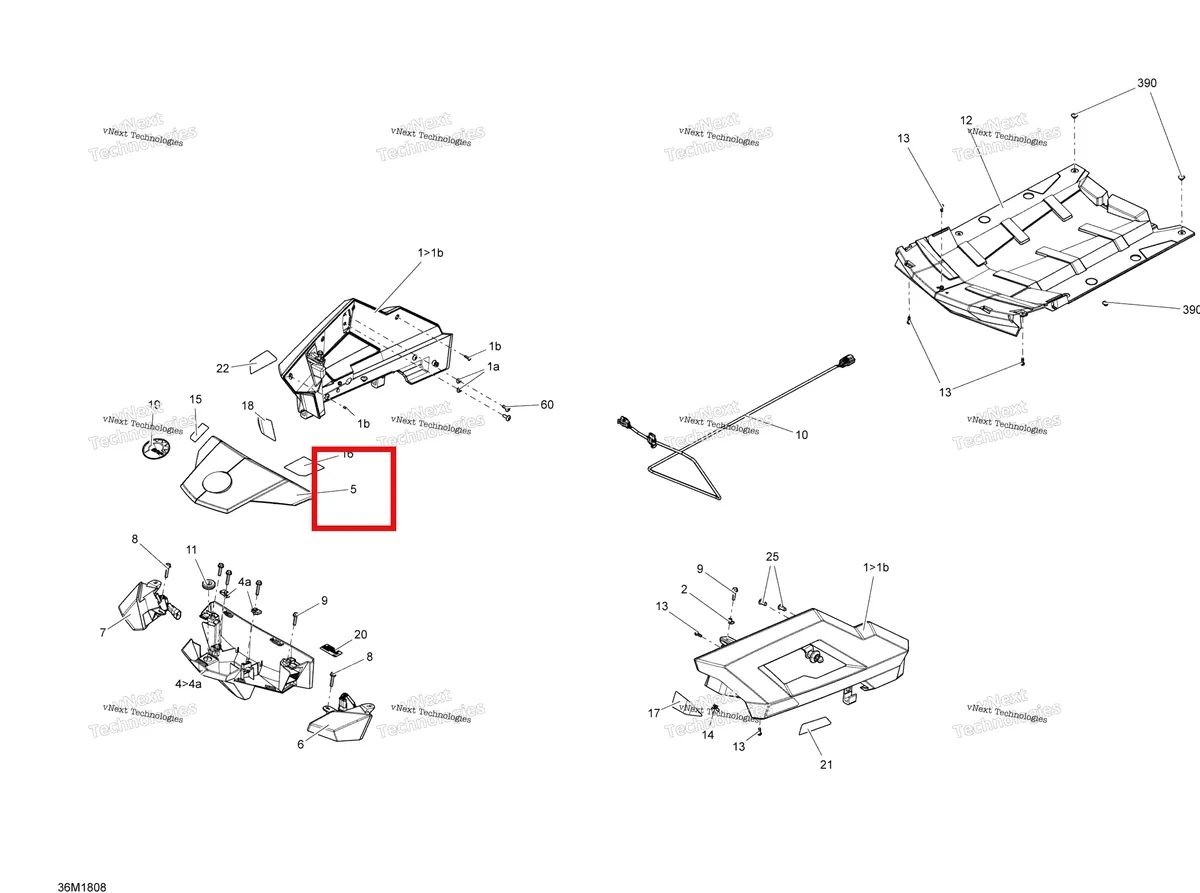 Деталь 511000545 на схеме узла 2018 Ski-Doo GRAND TOURING 600HO E-TEC Luggage Rack Grand Touring - 600Ho E-Tec