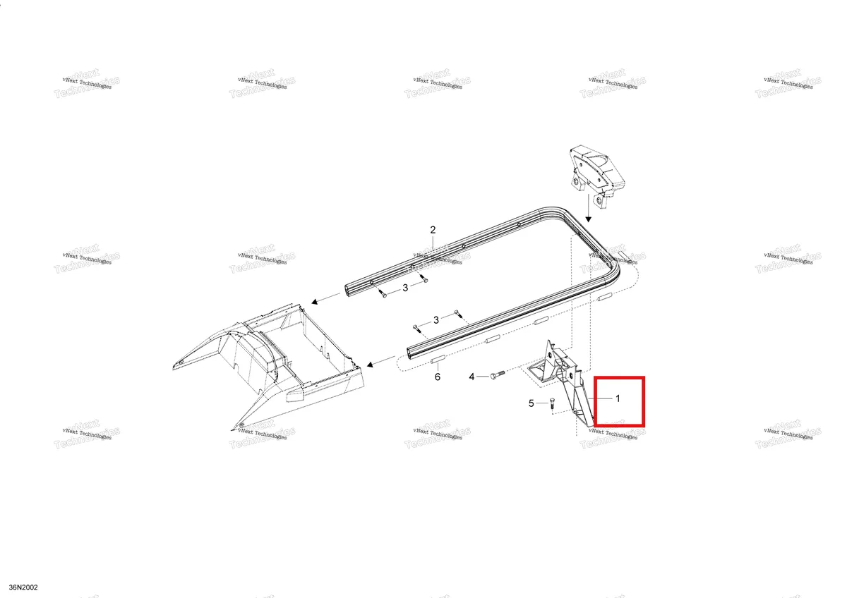 Деталь 511000559 (Суппорт) на схеме узла 2020 Ski-Doo SKANDIC WT 600HO E-TEC Body - Cargo