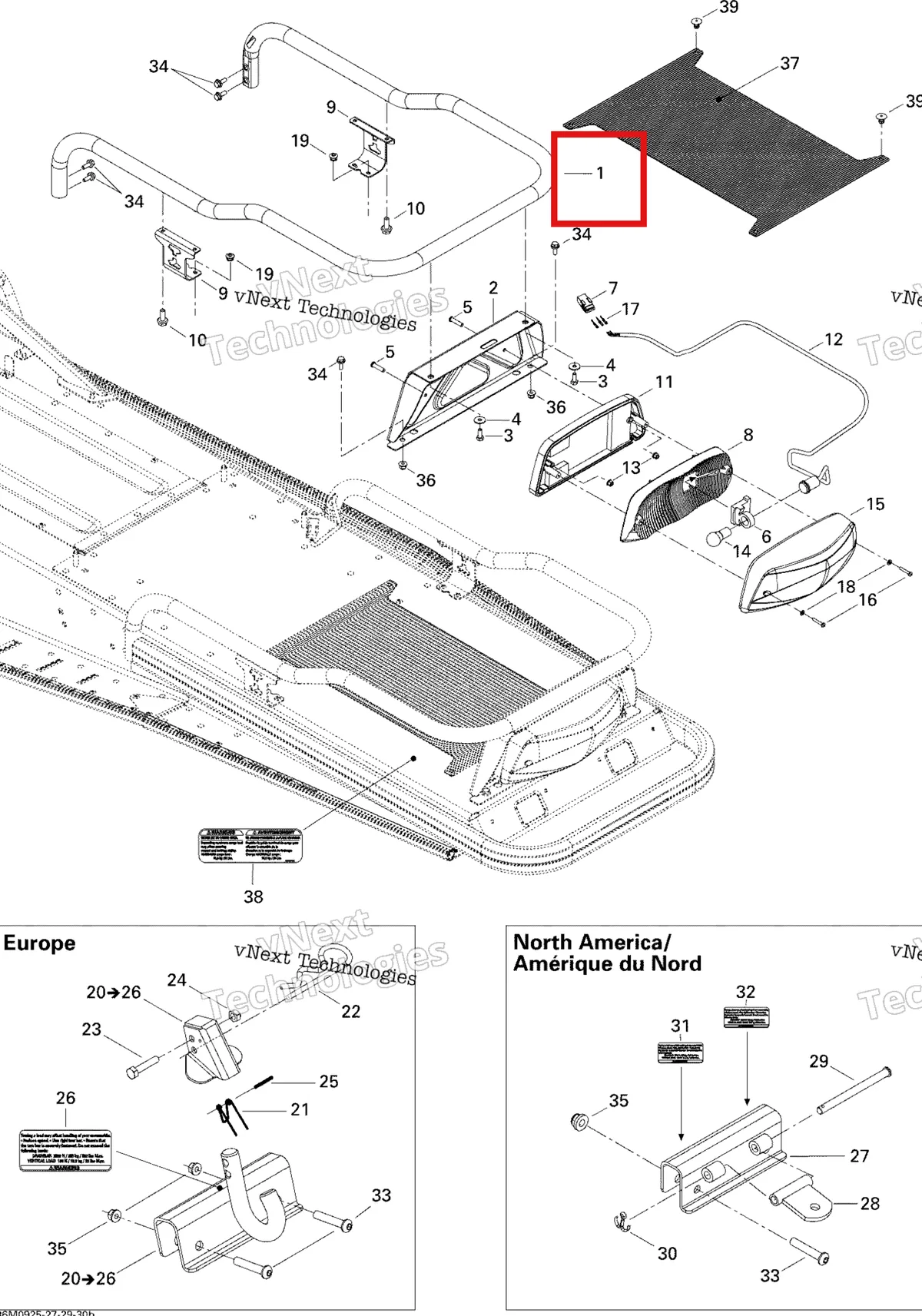 Деталь 511000567 (Багажник) на схеме узла 2009 Ski-Doo Skandic Tundra LT 550F Luggage Rack