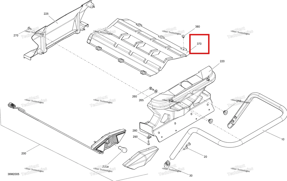 Деталь 511000590 на схеме узла 2020 Ski-Doo TUNDRA 600 ACE Body - Cargo