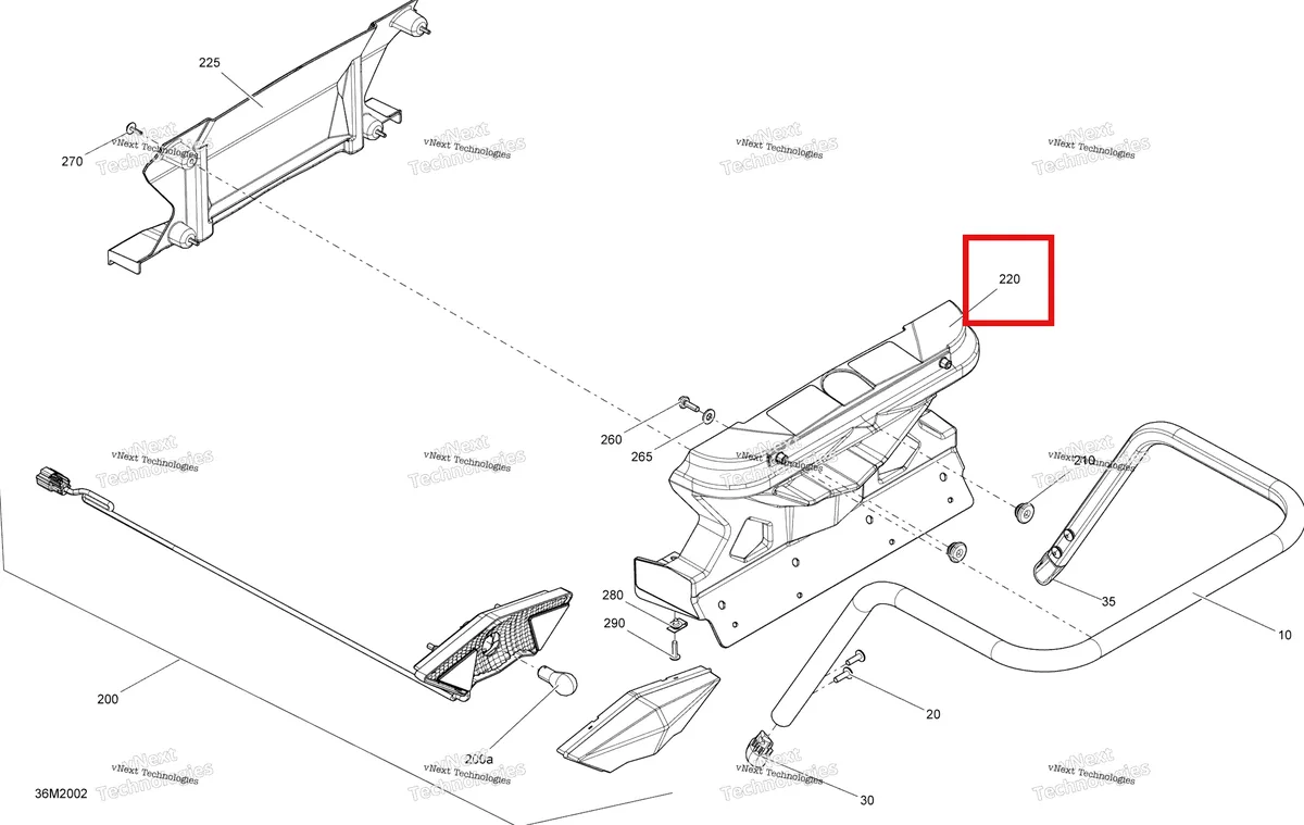 Деталь 511000625 на схеме узла 2020 Ski-Doo EXPEDITION SPORT 550F Body - Cargo