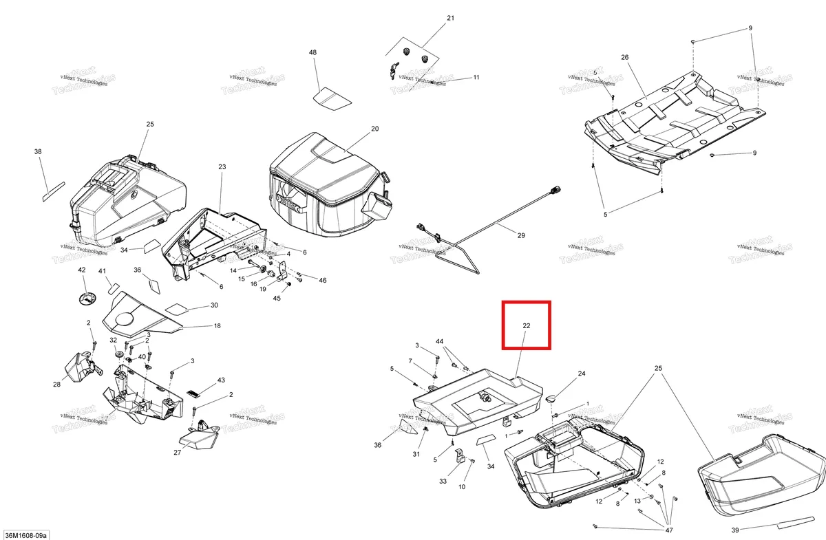 Деталь 511000631 на схеме узла 2016 Ski-Doo GRAND TOURING - 2-STROKE Luggage Rack