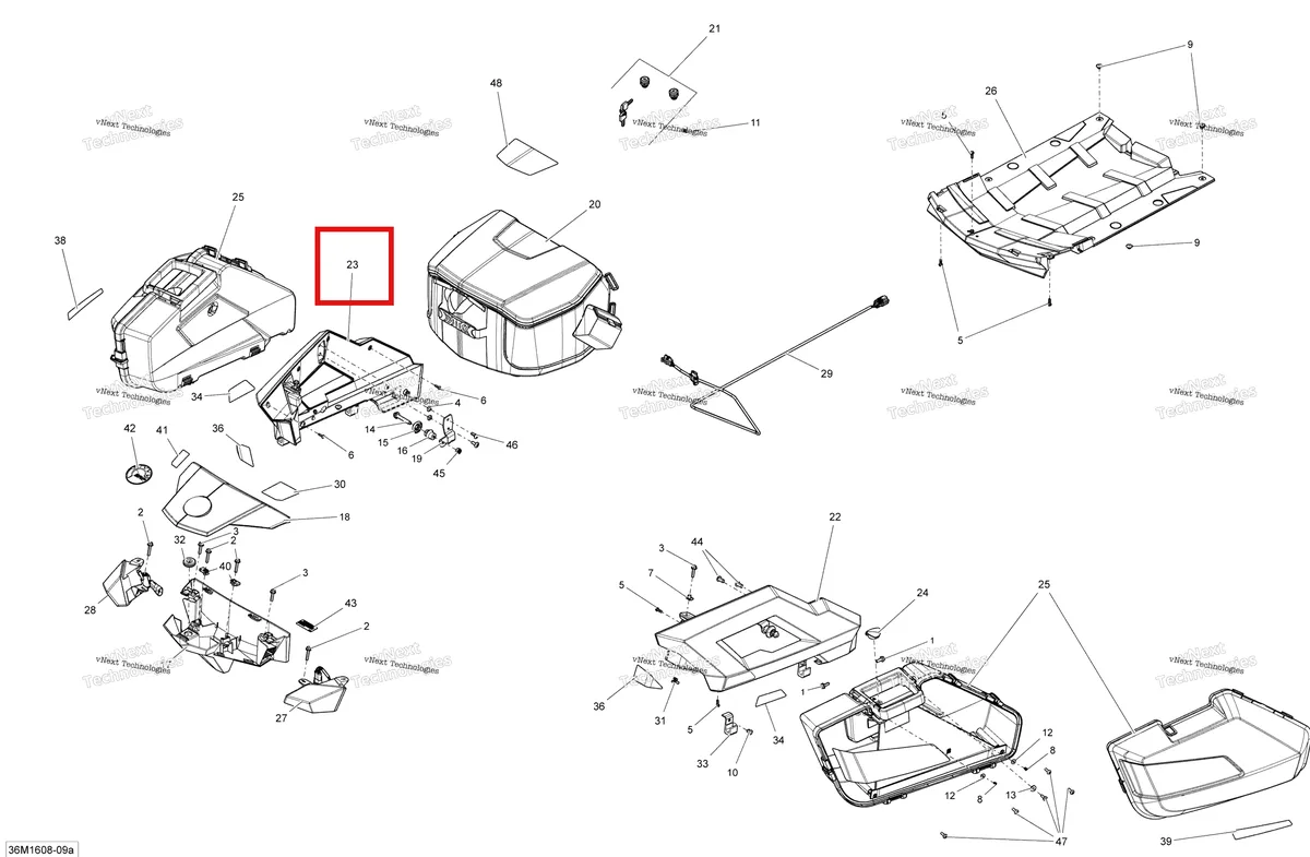 Деталь 511000632 на схеме узла 2016 Ski-Doo GRAND TOURING - 2-STROKE Luggage Rack