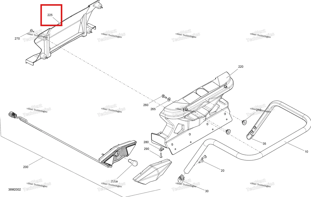 Деталь 511000701 на схеме узла 2020 Ski-Doo EXPEDITION SPORT 550F Body - Cargo
