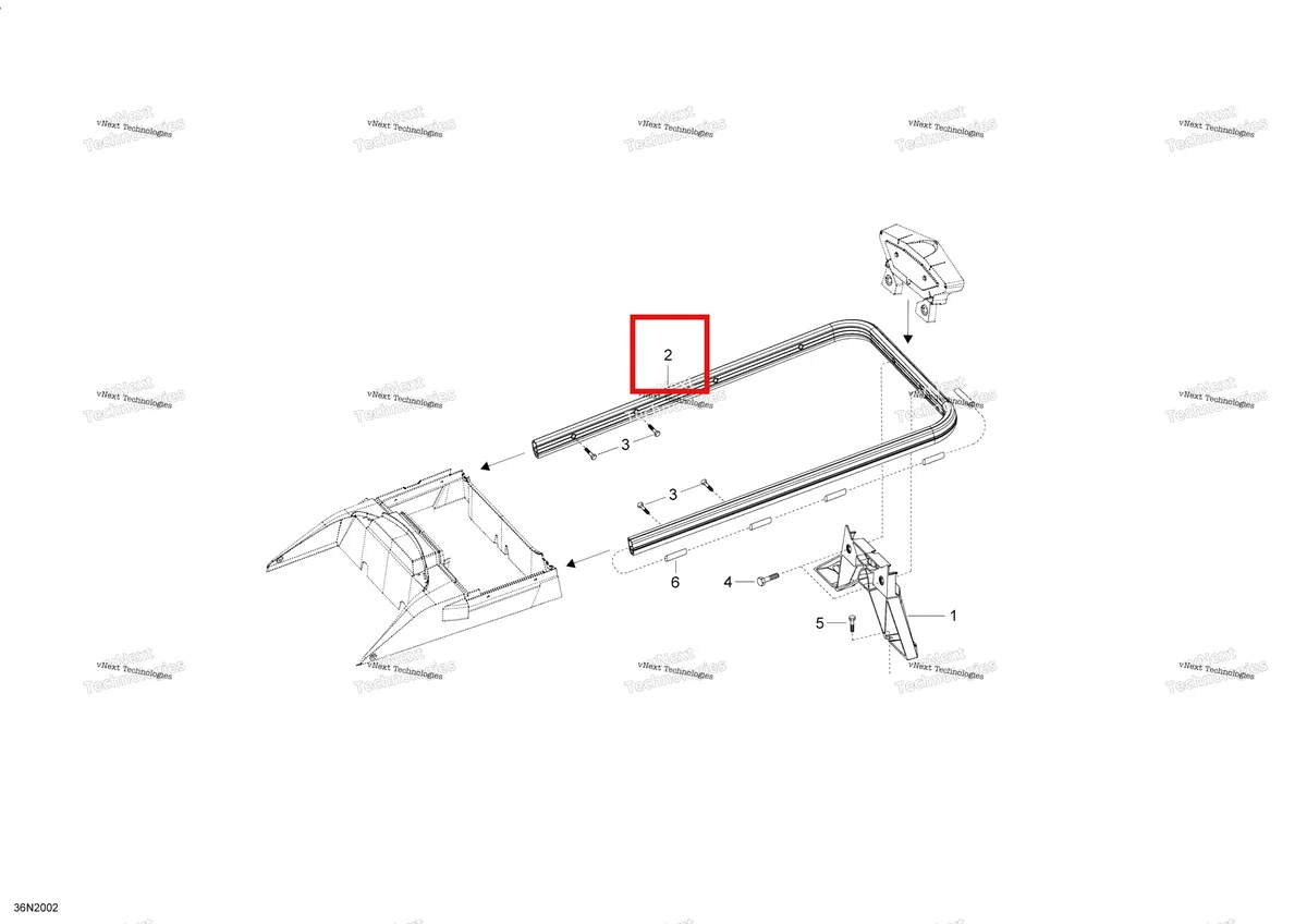 Деталь 511000864 (Деталь Rack Bar) на схеме узла 2020 Ski-Doo SKANDIC WT 600HO E-TEC Body - Cargo