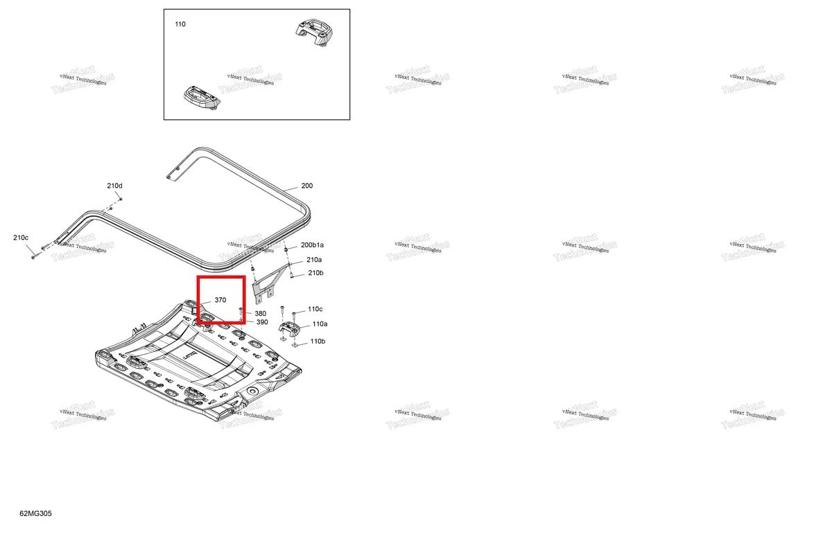 Деталь 511001209 (Multifonctional пластина Ski-Doo Skandic SE 900 ACE (2026) (511001209)) на схеме узла 2027 Ski-Doo SKANDIC - LE - 900 ACE - AHVB - Deep Black - 24X154X1.5CST Track Body - Cargo