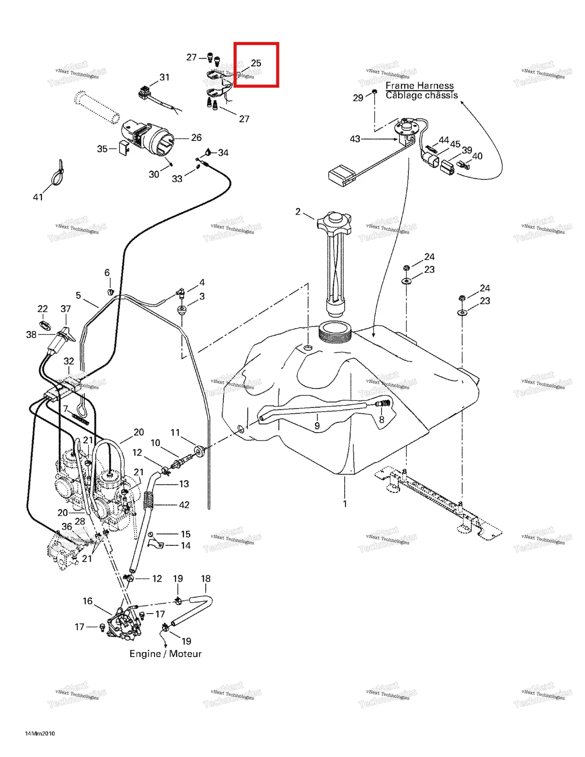 Деталь 512059204 на схеме узла 2000 Ski-Doo Formula Deluxe 600/700 Fuel System