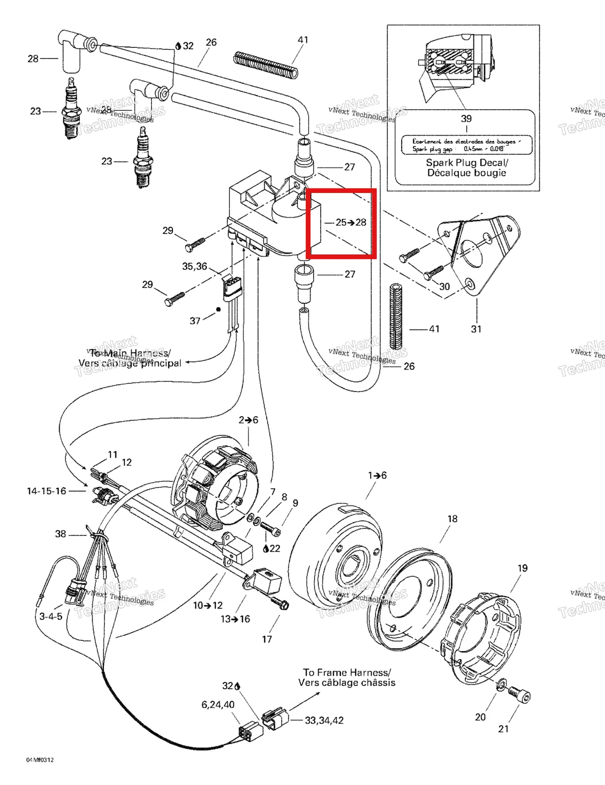 Деталь 512059519 (Деталь Electronic Box Assy) на схеме узла 2003 Ski-Doo Skandic 500F Magneto
