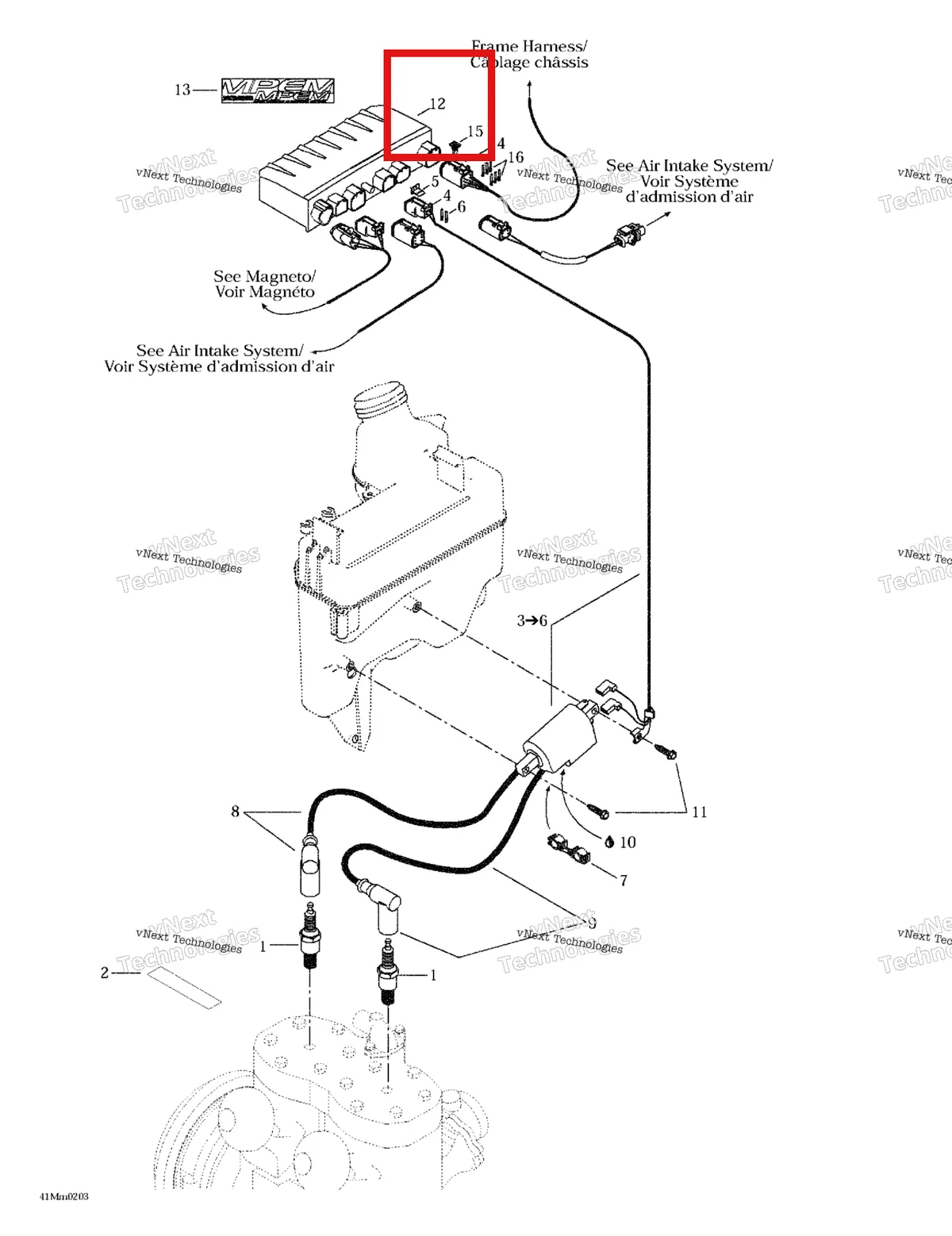 Деталь 512059542 на схеме узла 2002 Ski-Doo Summit 600/700/800 Ignition
