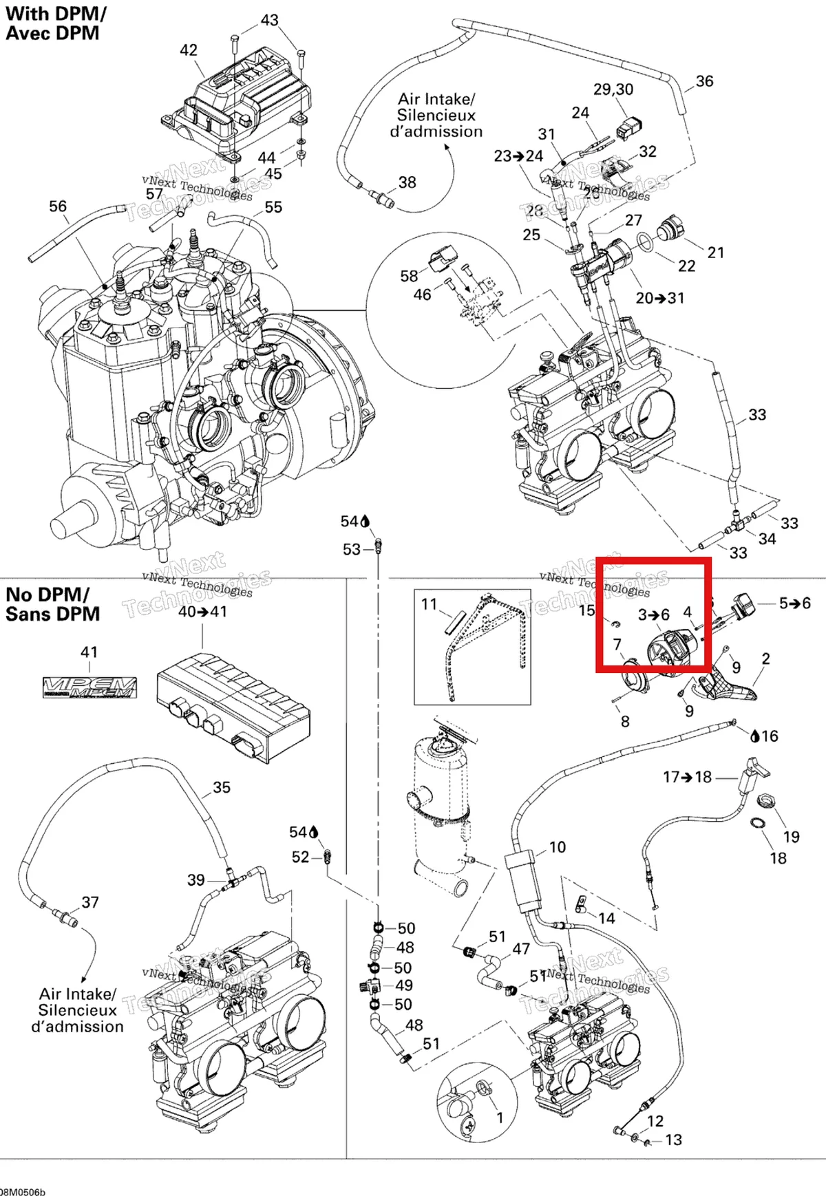 Деталь 512059697 на схеме узла 2005 Ski-Doo GSX 500SS Engine, Gsx 500Ss