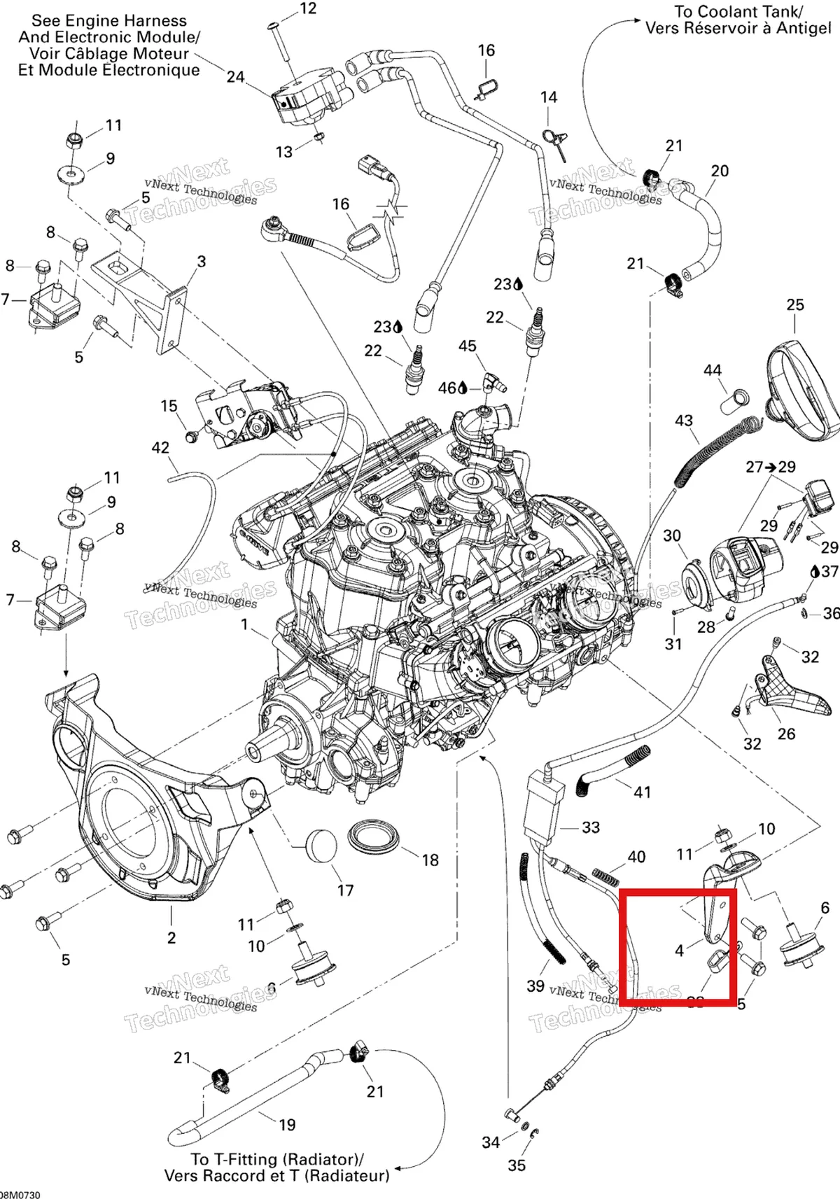 Деталь 512059794 на схеме узла 2007 Ski-Doo MACH Z Adrenaline Engine