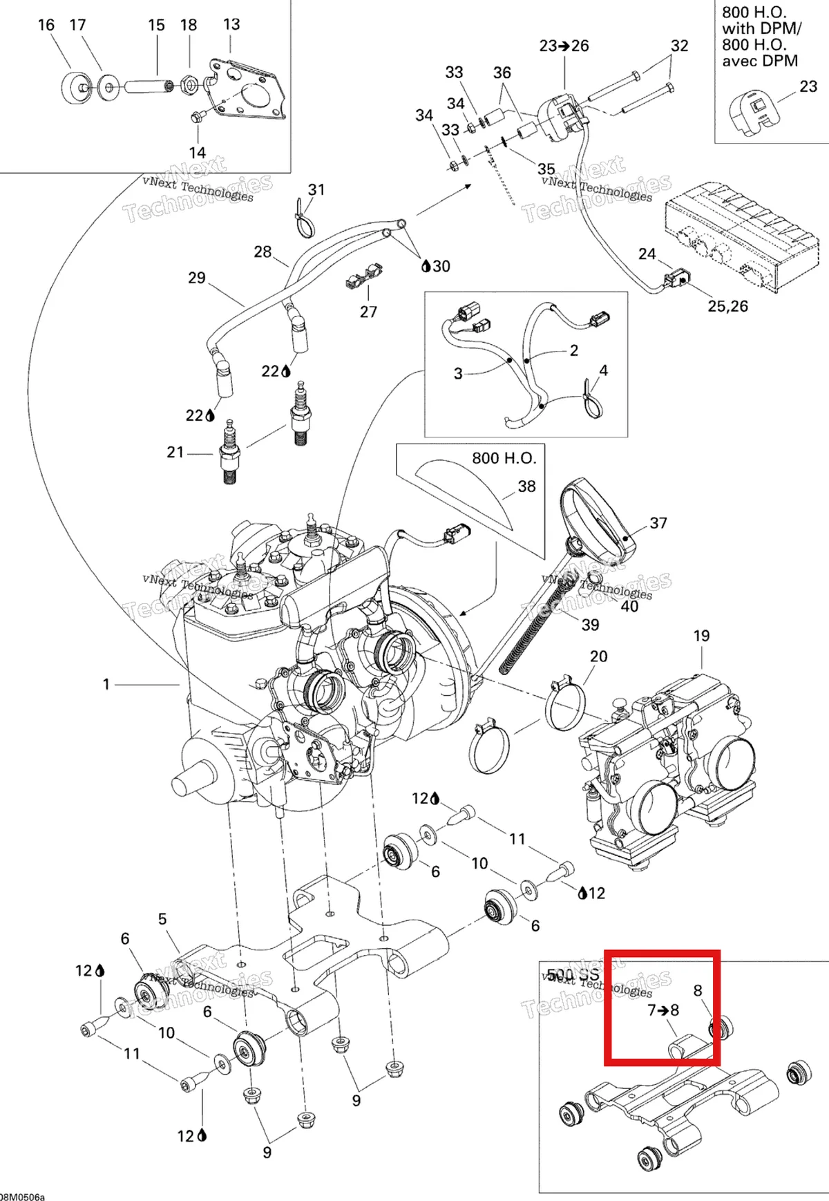 Деталь 512059841 на схеме узла 2005 Ski-Doo GSX 500SS Engine And Engine Support, Gsx 500Ss