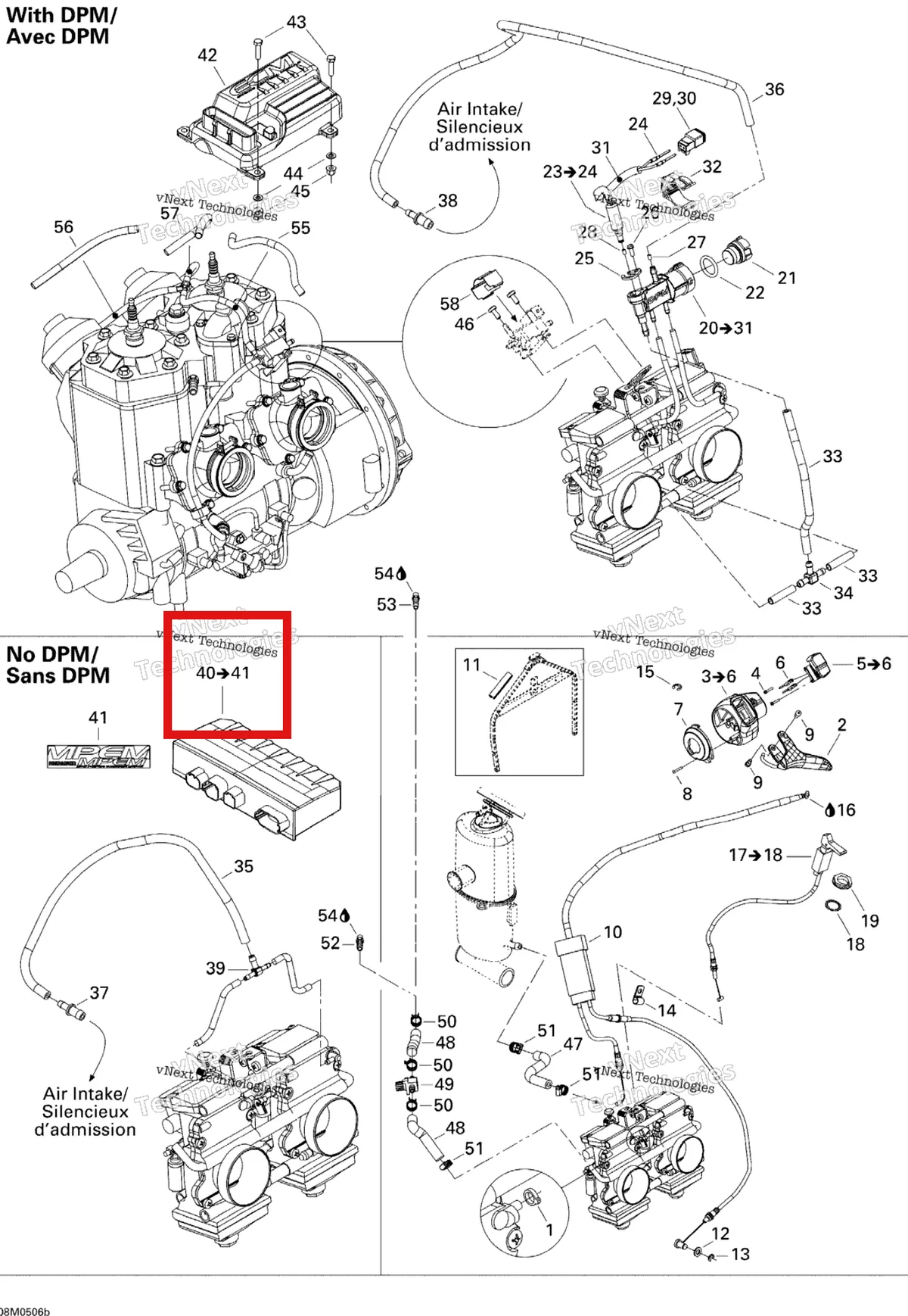 Деталь 512059850 (Деталь Calibreted Module) на схеме узла 2005 Ski-Doo GSX 500SS Engine, Gsx 500Ss