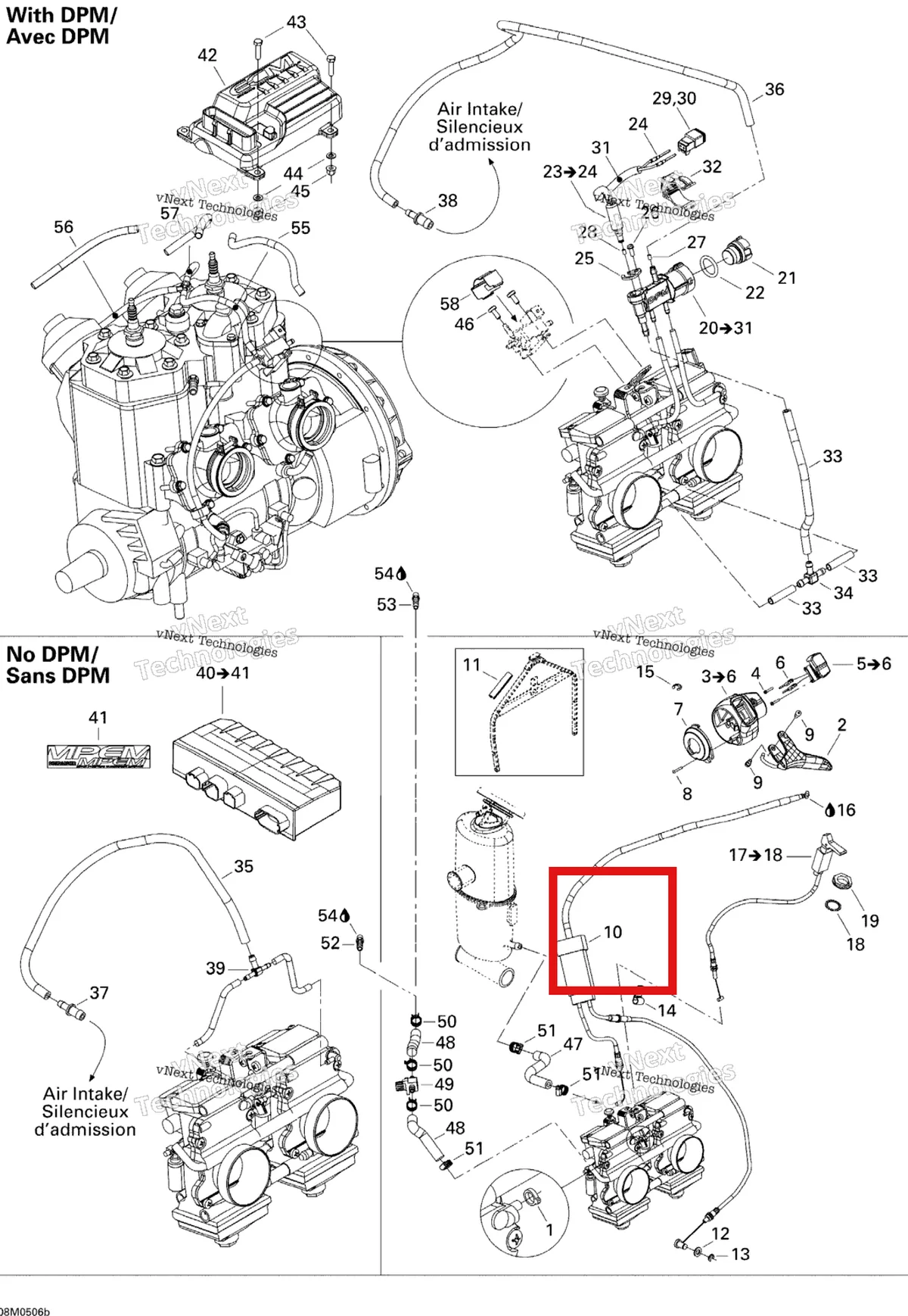 Деталь 512059856 на схеме узла 2005 Ski-Doo GSX 500SS Engine, Gsx 500Ss