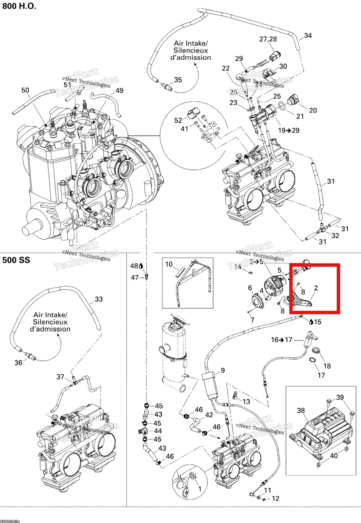 Деталь 512059891 на схеме узла 2006 Ski-Doo GSX 500SS Engine 500, 2