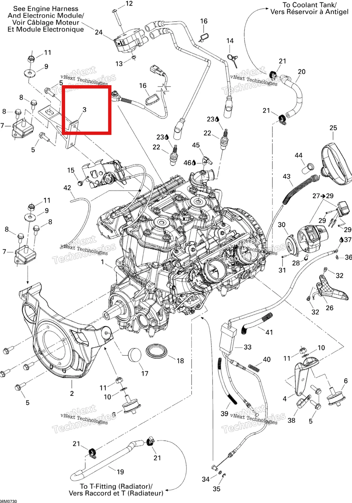 Деталь 512059894 на схеме узла 2007 Ski-Doo MACH Z Adrenaline Engine