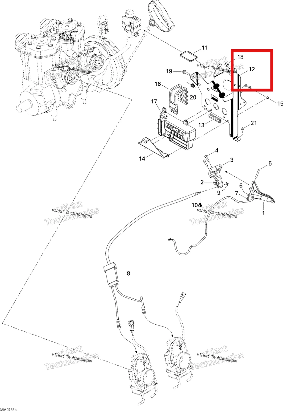Деталь 512060141 на схеме узла 2007 Ski-Doo MX Z 440X Racing Engine 2