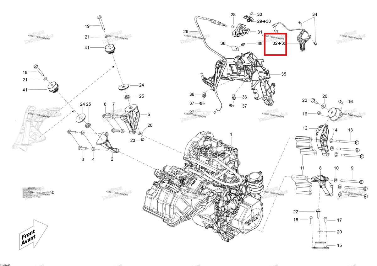 Деталь 512060616 (Ручка газа) на схеме узла XU Engine And Engine Support