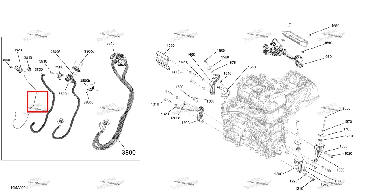 Деталь 512060844 (Суппорт) на схеме узла 2021 Ski-Doo EXPEDITION SPORT 600 ACE Engine - System