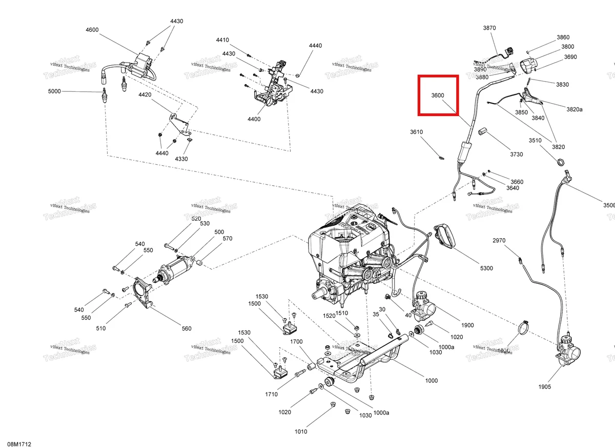 Деталь 512060892 на схеме узла 2017 Ski-Doo TUNDRA - 2-STROKE - LT-SPORT Engine - All Models
