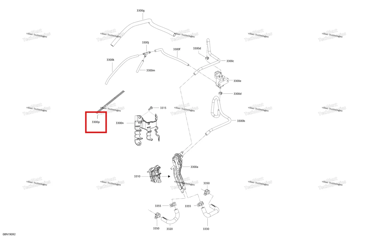 Деталь 512060934 (Пружина) на схеме узла 2019 Ski-Doo EXPEDITION XTREME 800R E-TEC Engine Manifold - 800R E-Tec