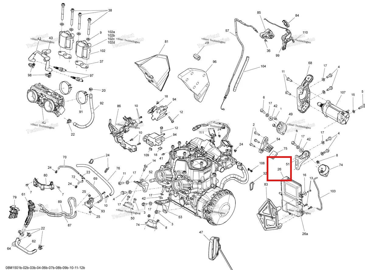 Деталь 512061003 на схеме узла 2015 Ski-Doo SUMMIT X 800RETEC XM T3-163 Engine