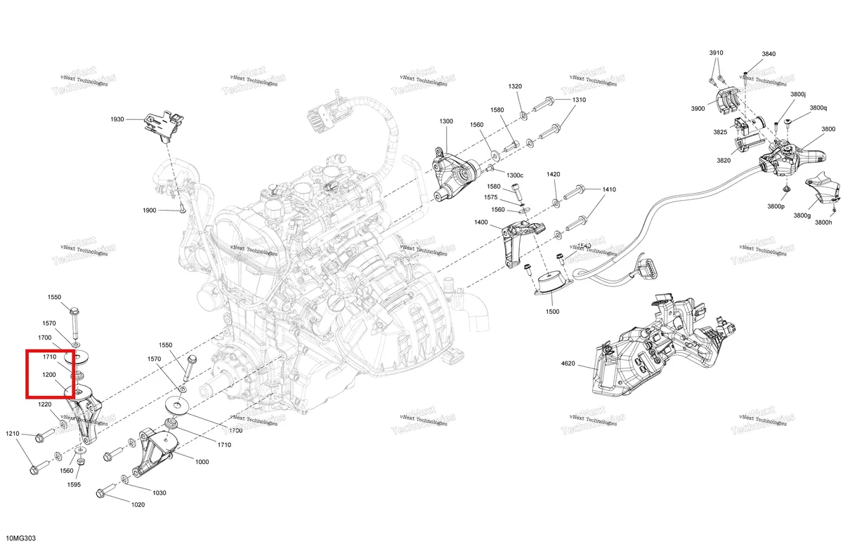 Деталь 512061193 на схеме узла 2027 Ski-Doo RENEGADE - X - 900 ACE TURBO - DXVK - Orange Crush - 15X137X1.25RS Track Engine - System