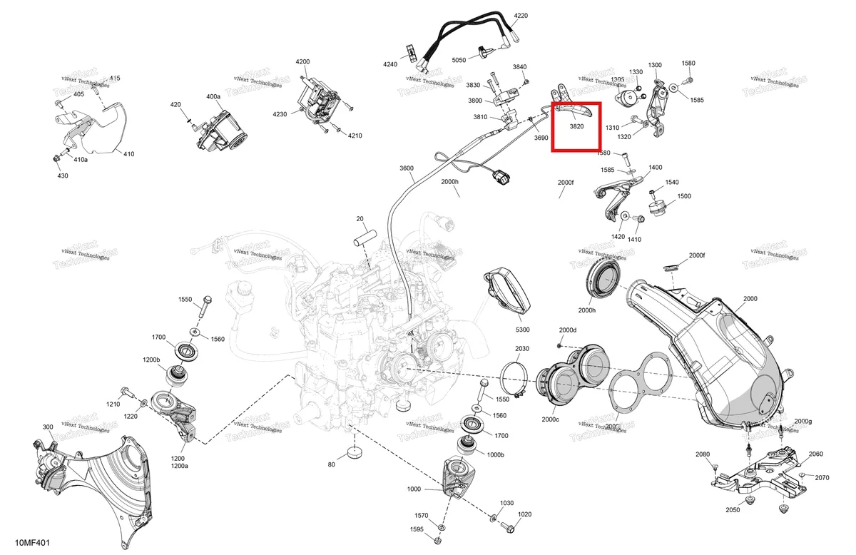 Деталь 512061266 на схеме узла 2026 Ski-Doo MXZ - RACING - 600 RS - BMTA - Neo Yellow - 15X137X1.75R Track Engine - System