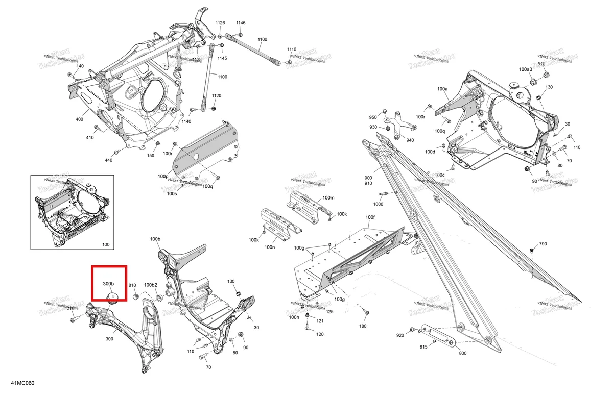 Деталь 512061284 на схеме узла 2023 Ski-Doo MXZ 600RS Frame - System - Front Section
