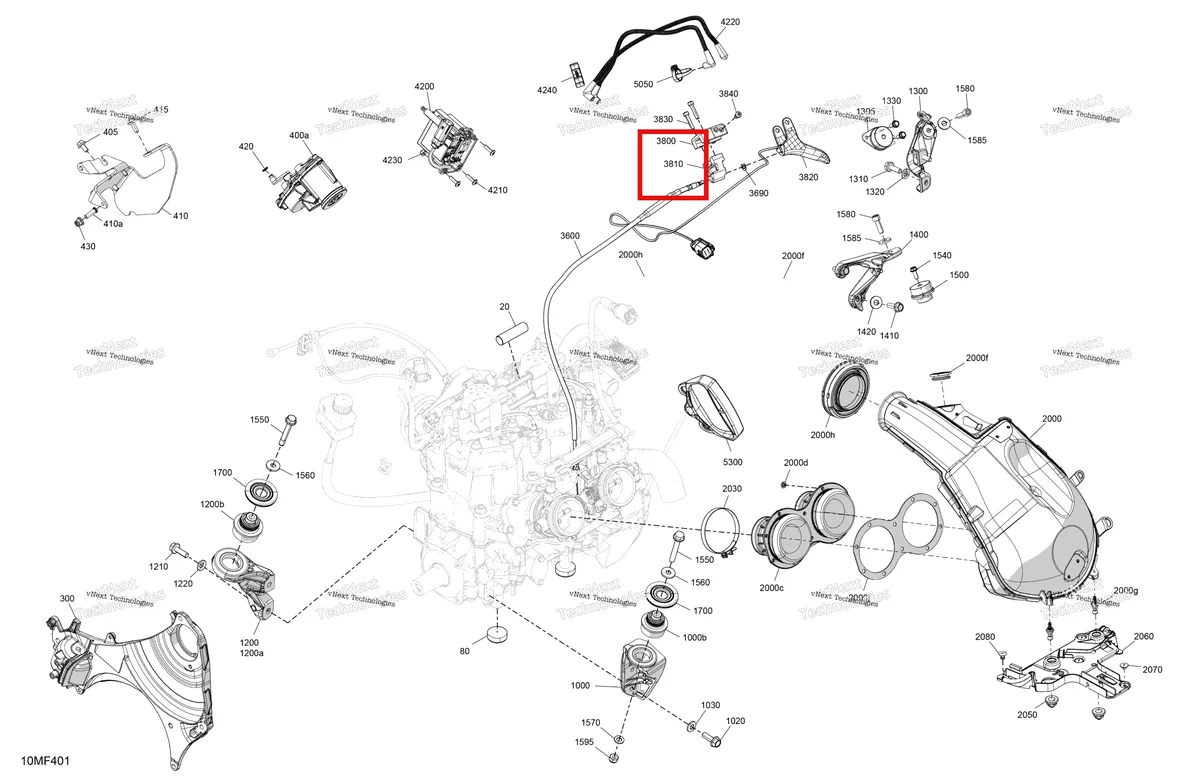 Деталь 512061294 на схеме узла 2026 Ski-Doo MXZ - RACING - 600 RS - BMTA - Neo Yellow - 15X137X1.75R Track Engine - System