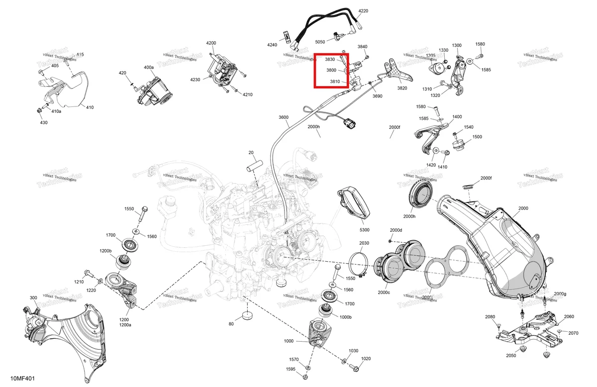 Деталь 512061365 на схеме узла 2026 Ski-Doo MXZ - RACING - 600 RS - BMTA - Neo Yellow - 15X137X1.75R Track Engine - System