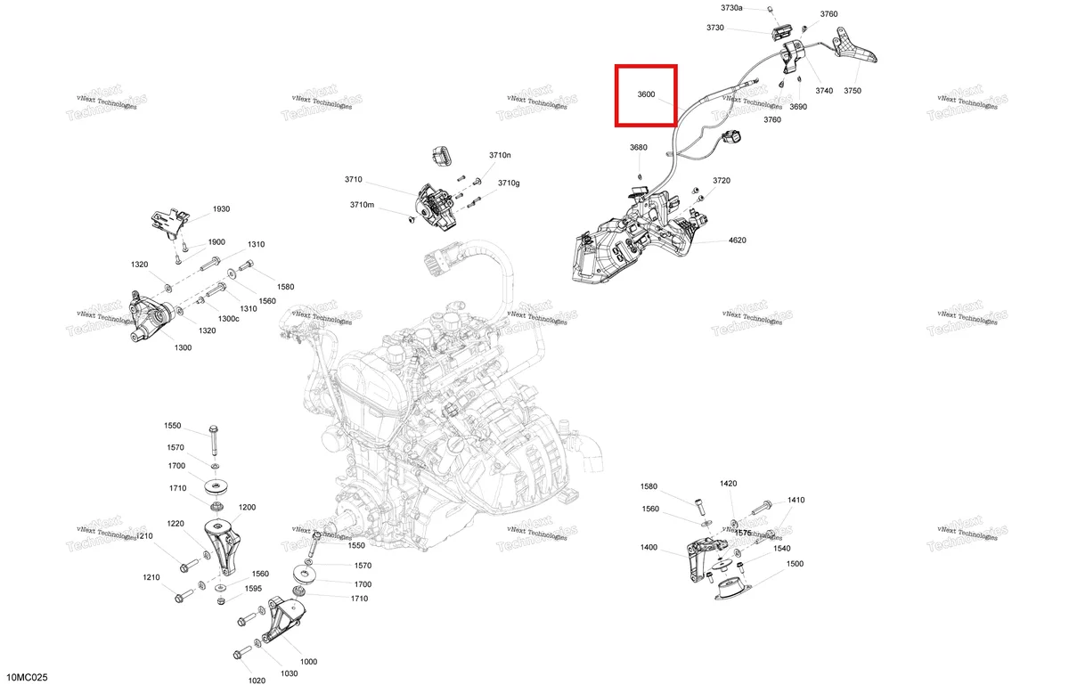 Деталь 512061396 на схеме узла 2023 Ski-Doo RENEGADE 900 ACE TURBO R - ADRENALINE Engine - System