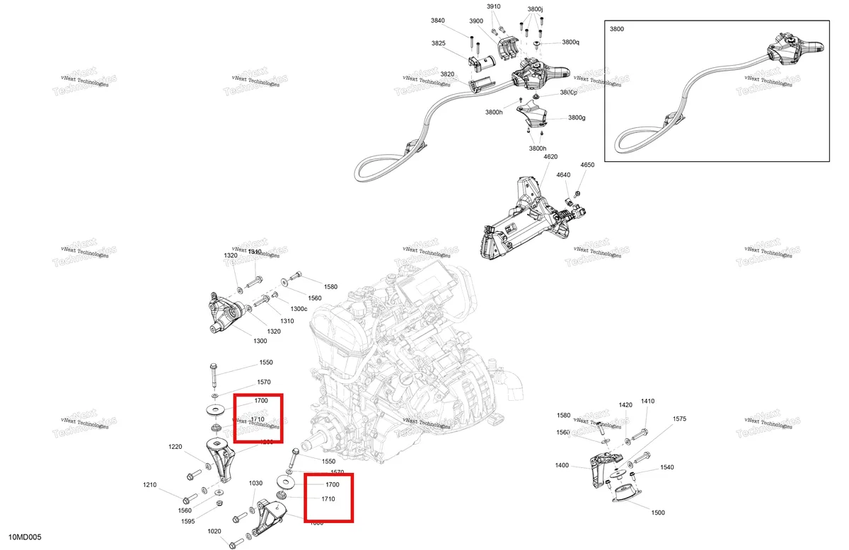 Деталь 512061497 на схеме узла 2024 Ski-Doo SKANDIC 900 ACE - LE - AHRD - Deep Black - 154X20X1.5CST Track Engine - System
