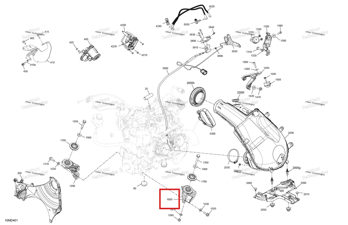 Деталь 512061580 на схеме узла 2024 Ski-Doo BMRA - RACING 600 RS Engine - System