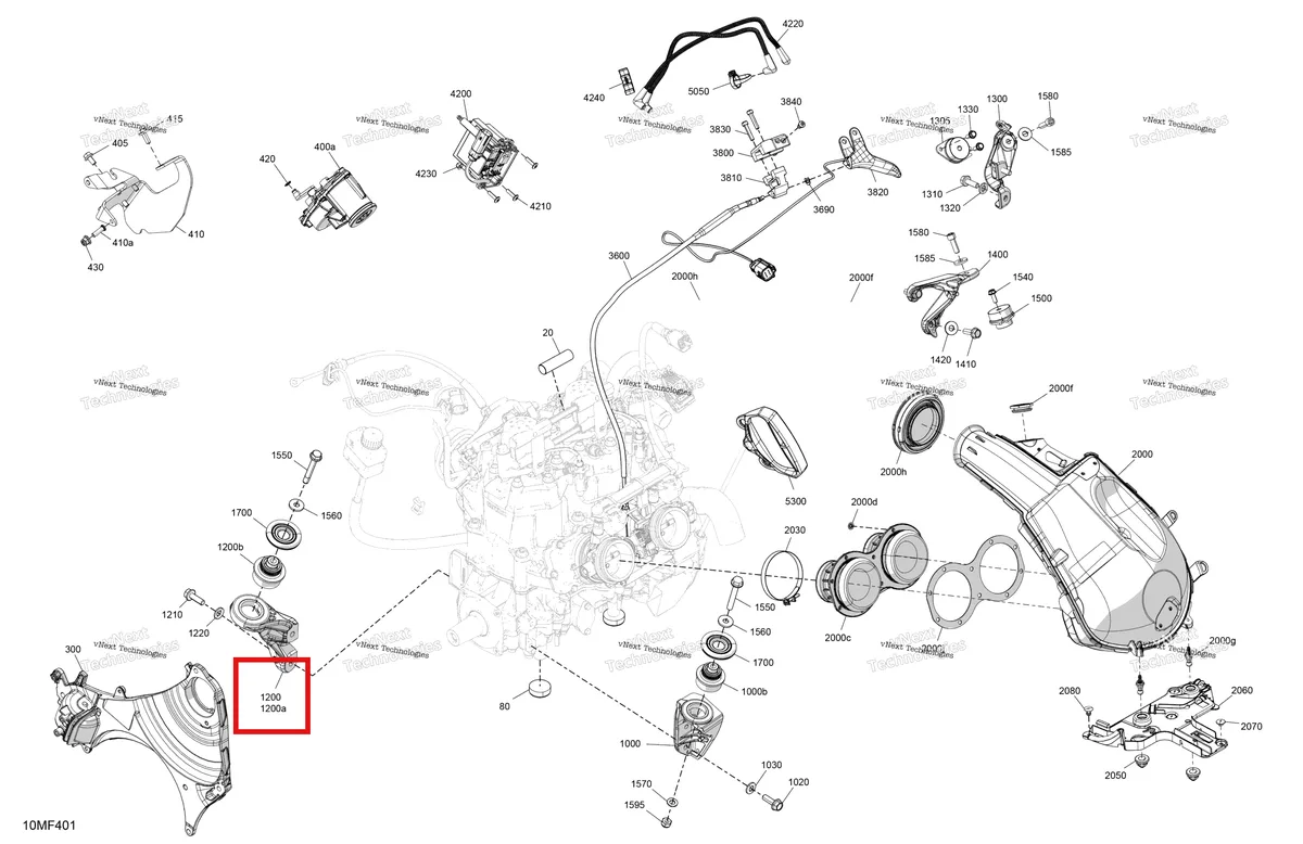Деталь 512061581 на схеме узла 2026 Ski-Doo MXZ - RACING - 600 RS - BMTA - Neo Yellow - 15X137X1.75R Track Engine - System