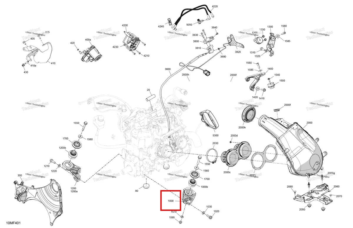 Деталь 512061669 на схеме узла 2026 Ski-Doo MXZ - RACING - 600 RS - BMTA - Neo Yellow - 15X137X1.75R Track Engine - System